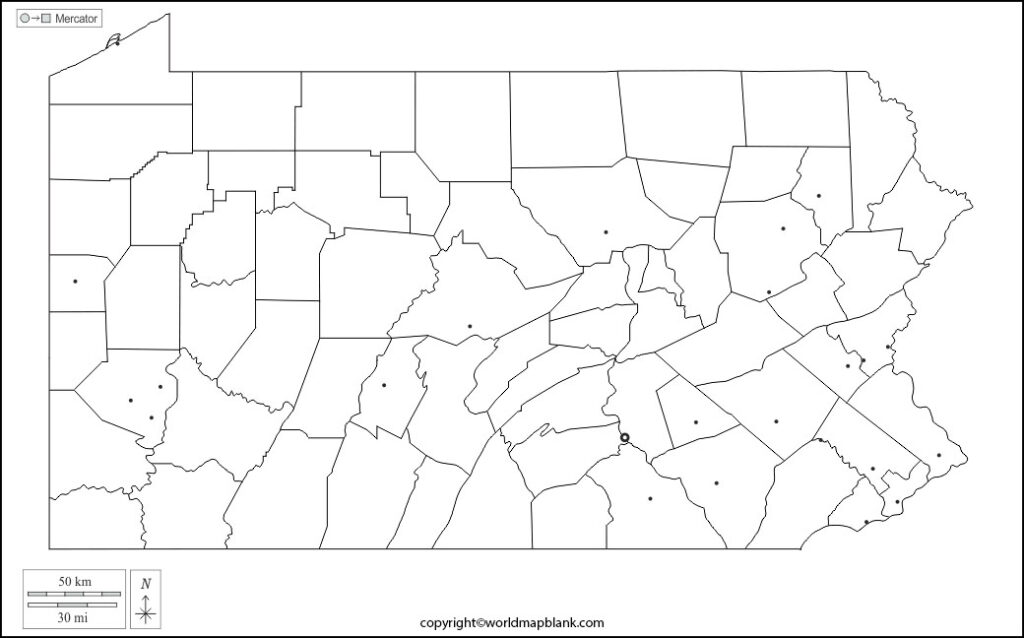 Pennsylvania Map worksheet