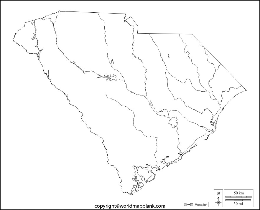 South Carolina Map worksheet