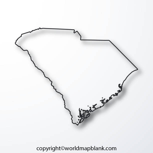 Blank Map of South Carolina - Outline