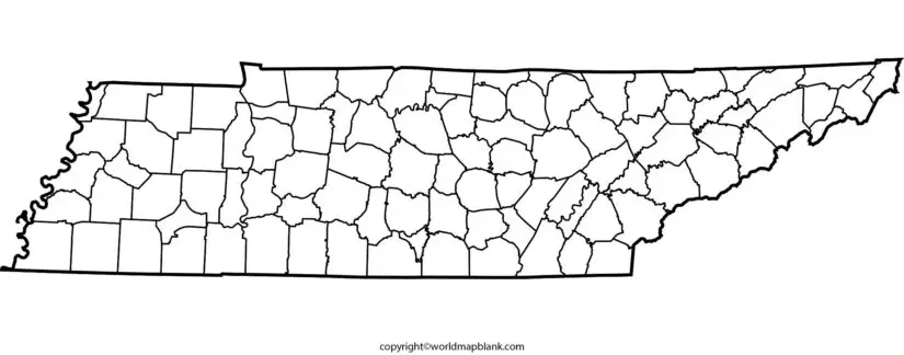 Blank Map Of Tennessee