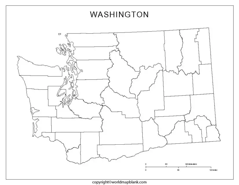 Blank Map Of Washington