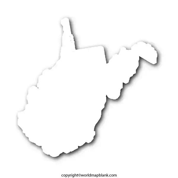 West Virginia Blank Map worksheet