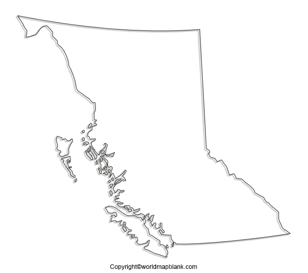 Blank Map of British Columbia - Outline