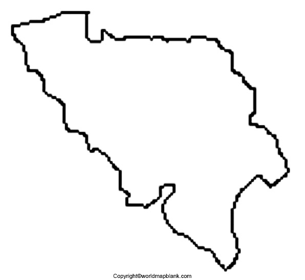 Blank Map of Belgium for Practice Worksheet