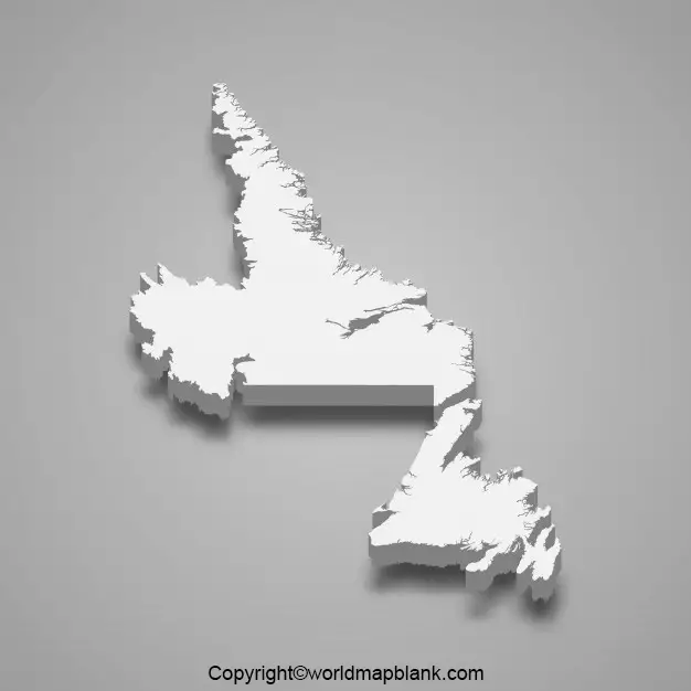 Blank Map of Newfoundland and Labrador