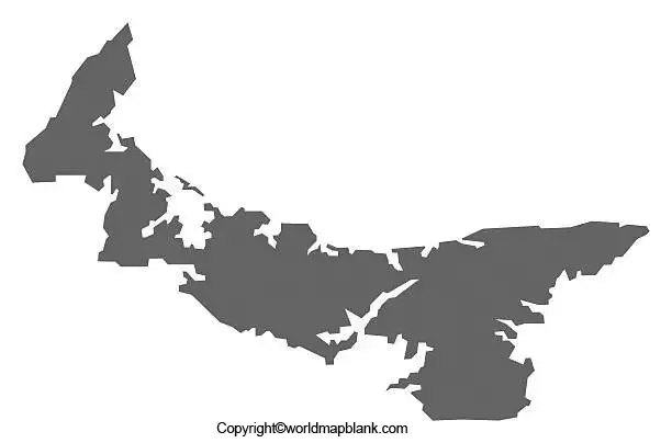 Blank Map of Prince Edward Island for Practice Worksheet