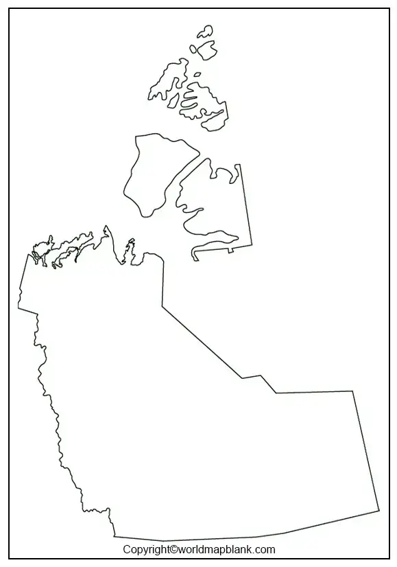 Blank Map of Northwest Territories - Outline