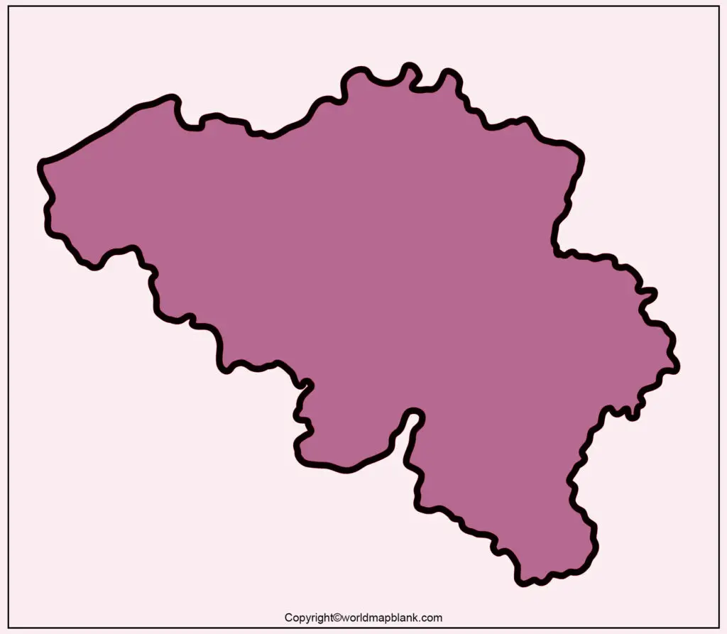 Blank Map of Belgium - Outline