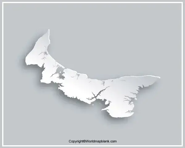 Blank Map of Prince Edward Island - Outline