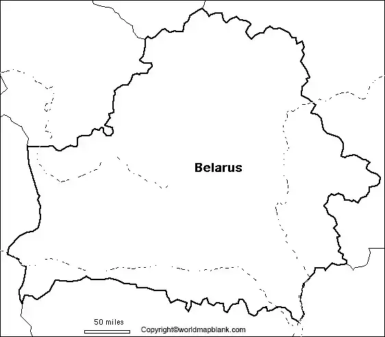 Printable Map of Belarus