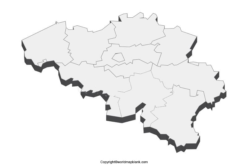 Printable Map of Belgium
