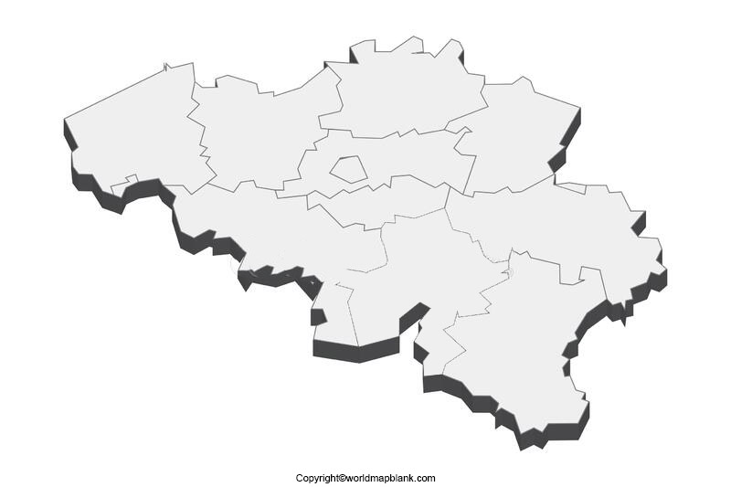 Printable Blank Map Of Belgium Outline Transparent Png Map