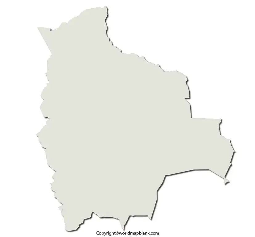 Printable Map of Bolivia