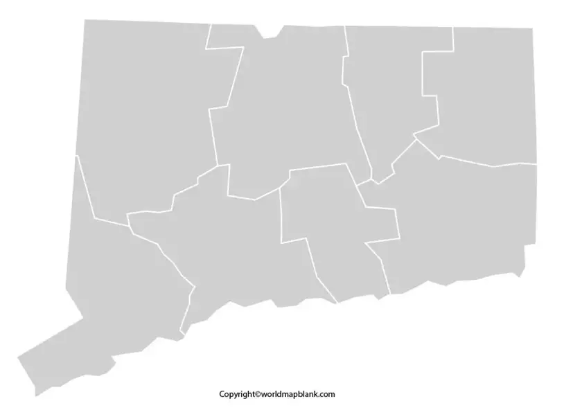 Printable Map of Connecticut