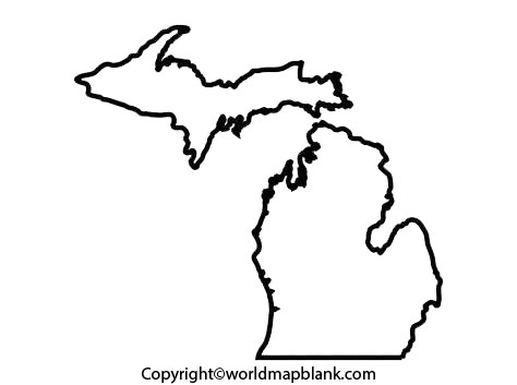 Printable Map of Michigan