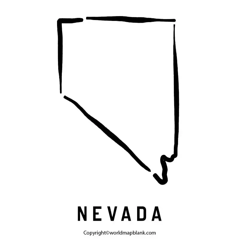 Transparent PNG Blank Map of Nevada