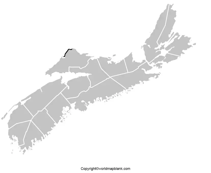 Printable Map of Nova Scotia