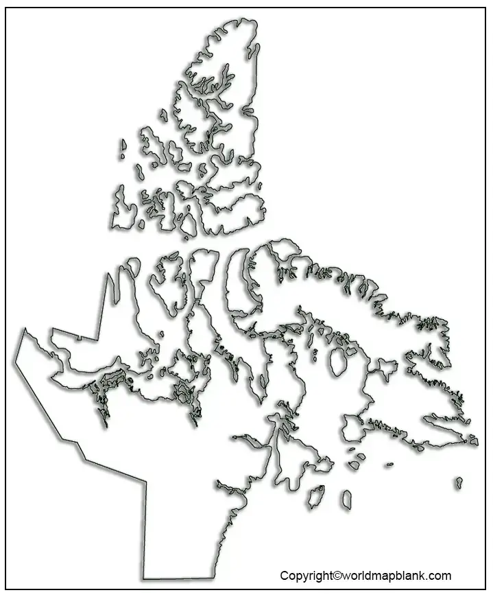 Printable Map of Nunavut