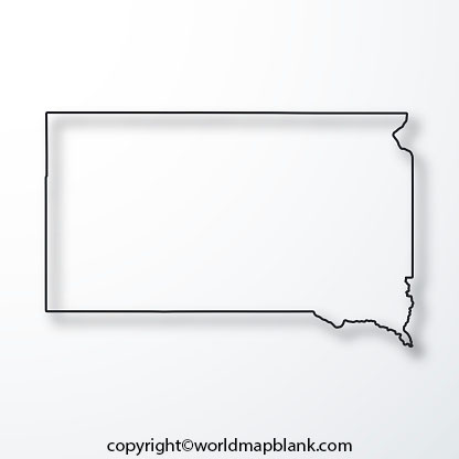 Printable Map of South Dakota