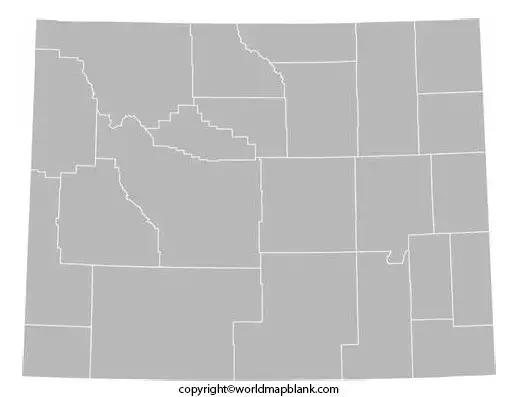 Printable Map of Wyoming
