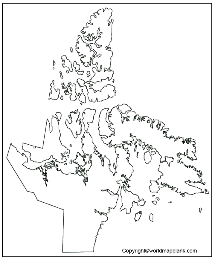Transparent PNG Nunavut Map