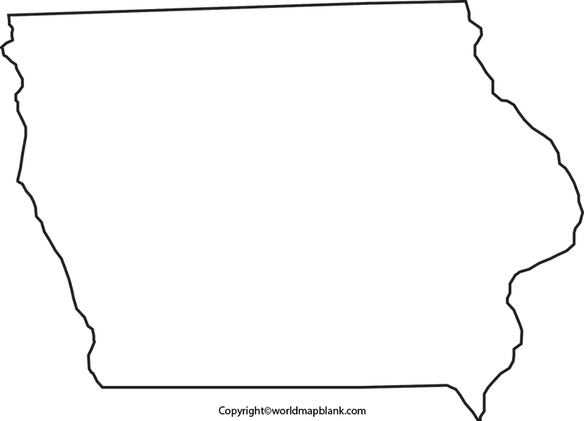 Transparent PNG Iowa Map