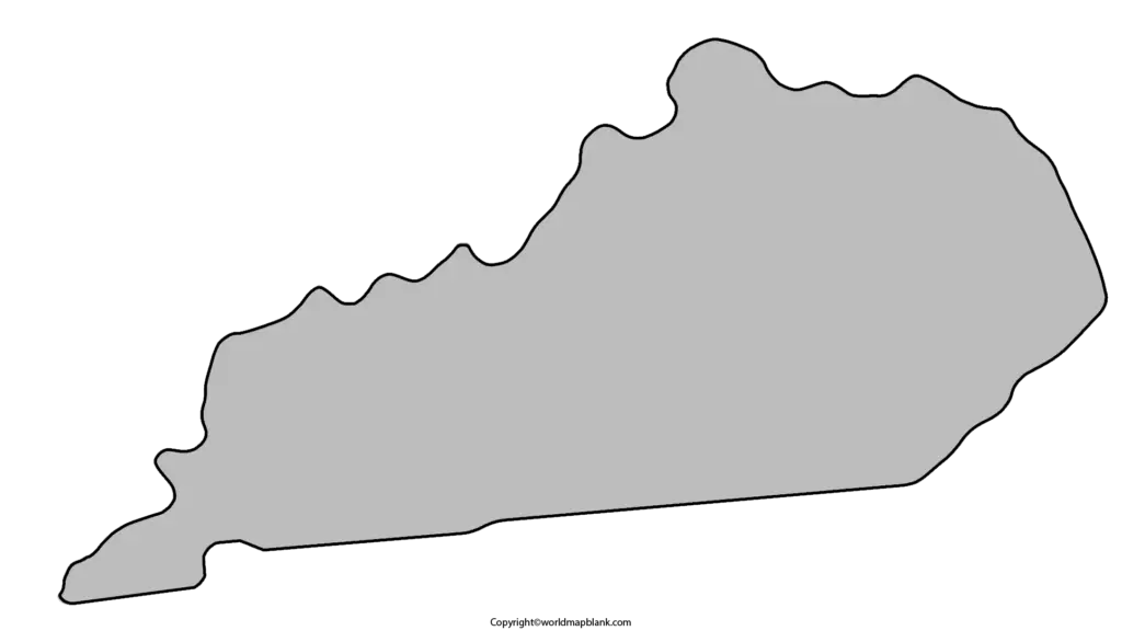 Transparent PNG Blank Map of Kentucky