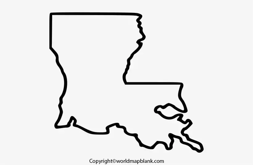 Transparent PNG Blank Map of Louisiana