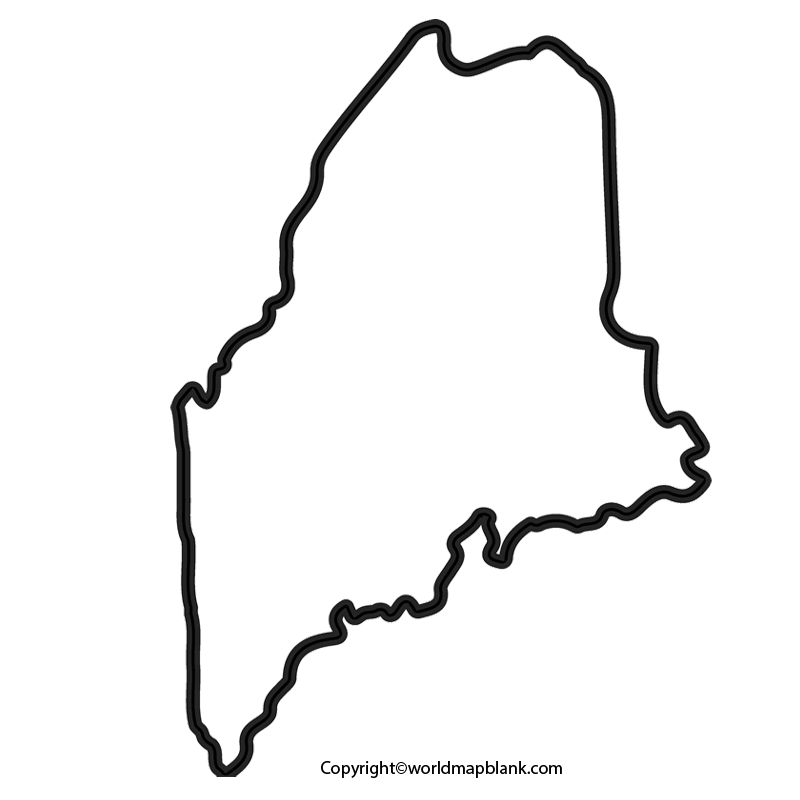 Transparent PNG Blank Map of Maine