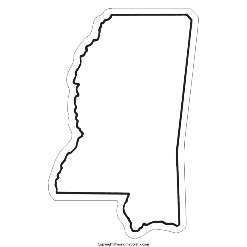 Transparent PNG Mississippi Map