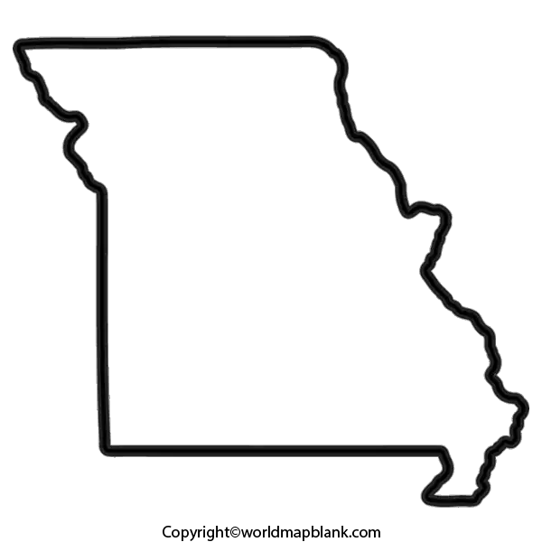 Transparent PNG Blank Map of Missouri
