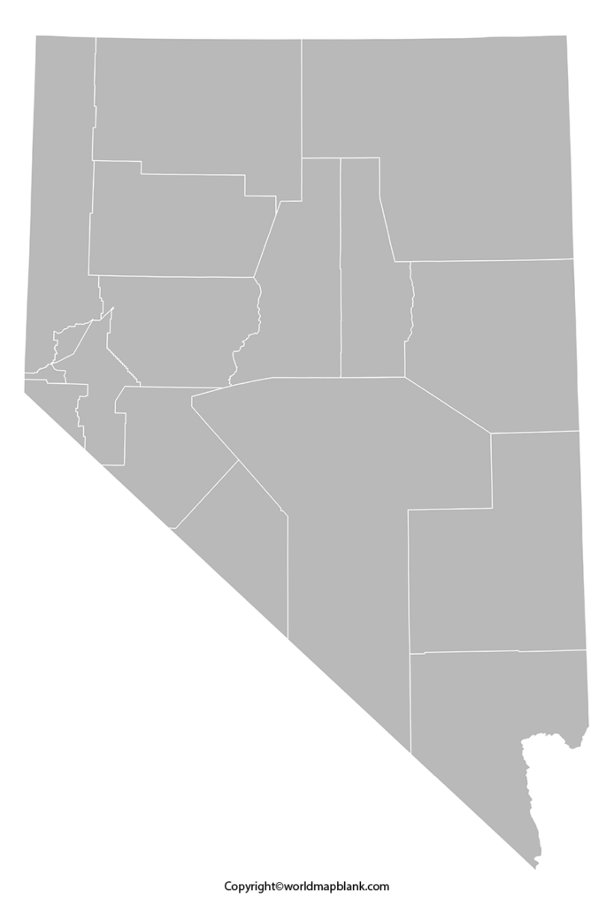 Blank Map of Nevada Outline