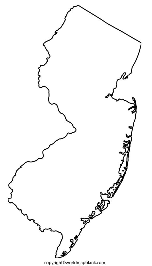 Transparent PNG Blank Map New Jersey