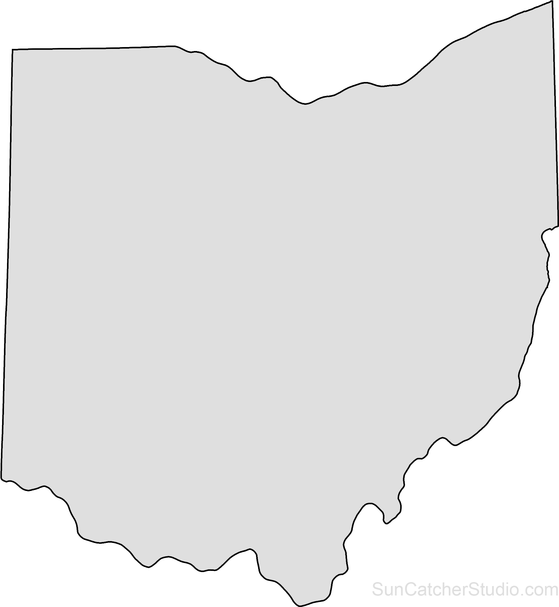 Blank Map Of Ohio