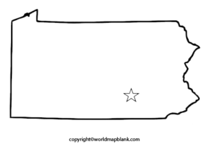 Blank Map of Pennsylvania – Printable Blank PA Map [PDF]