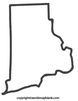 Transparent PNG Blank Map of Rhode Island