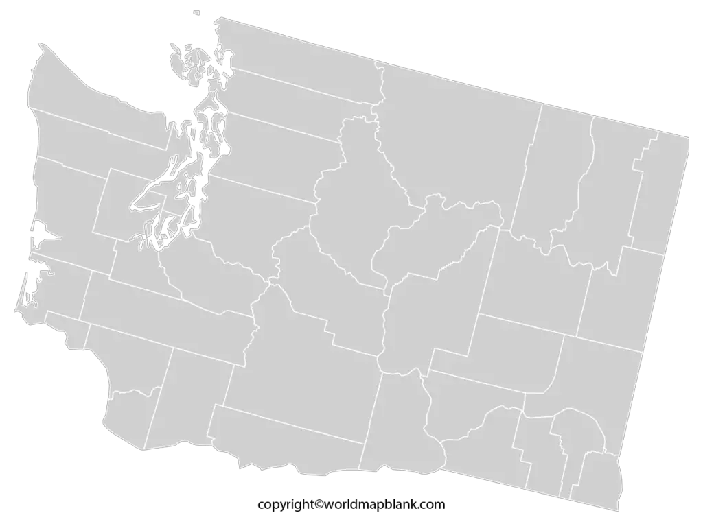 Transparent Png Blank Map of Washington