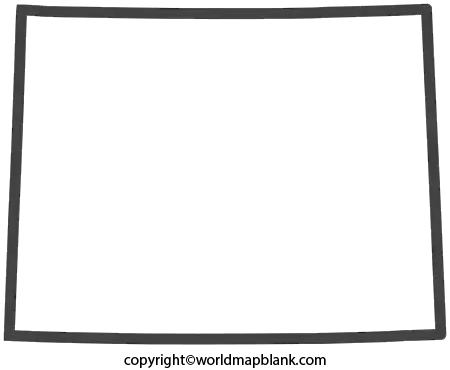 Transparent PNG Blank Map of Wyoming