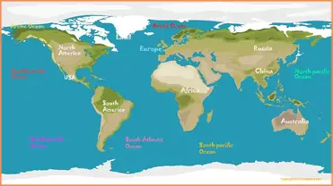 printable world map for kids students children in pdf