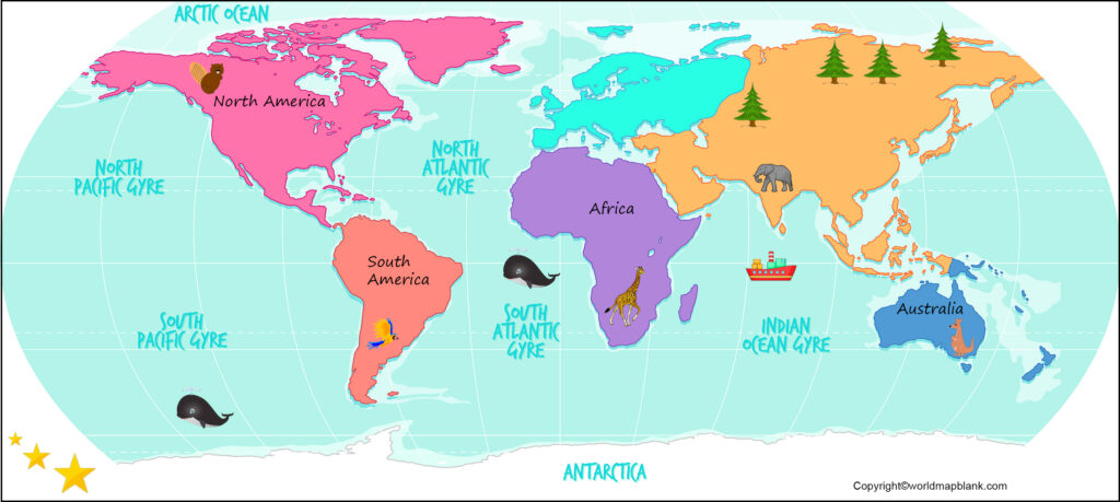 World Map for Kids