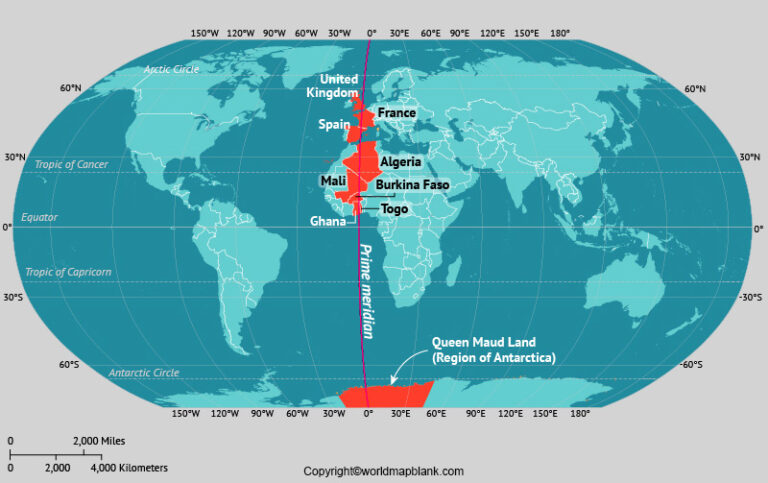 Prime meridian map world map with prime meridian