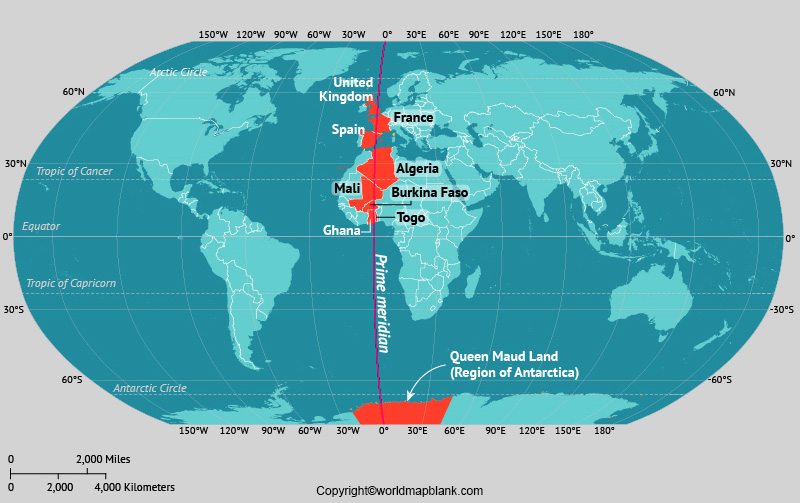 what are meridian lines on a map