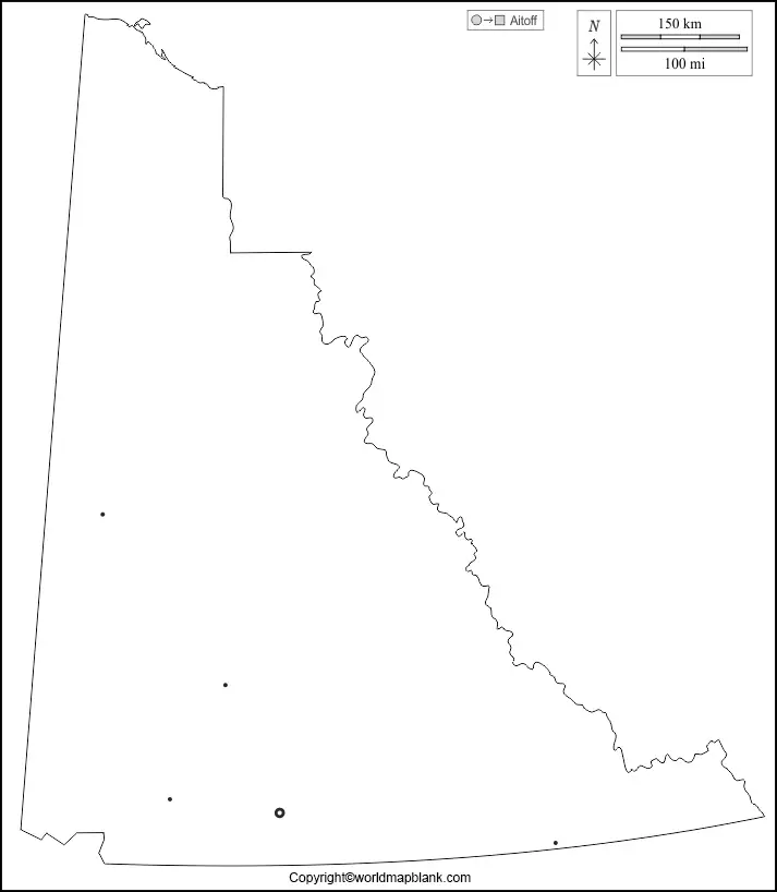 Blank Map of Yukon Outline