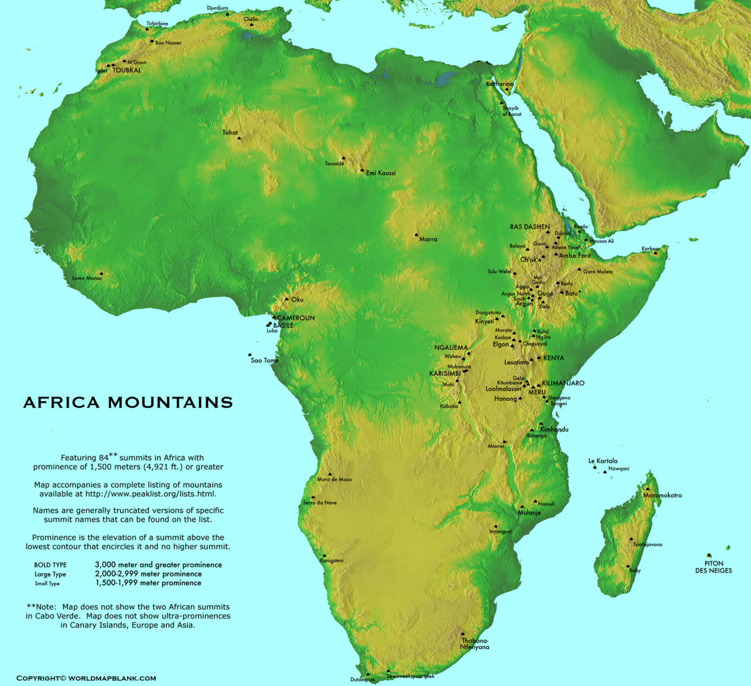 map of africa with mountains        <h3 class=