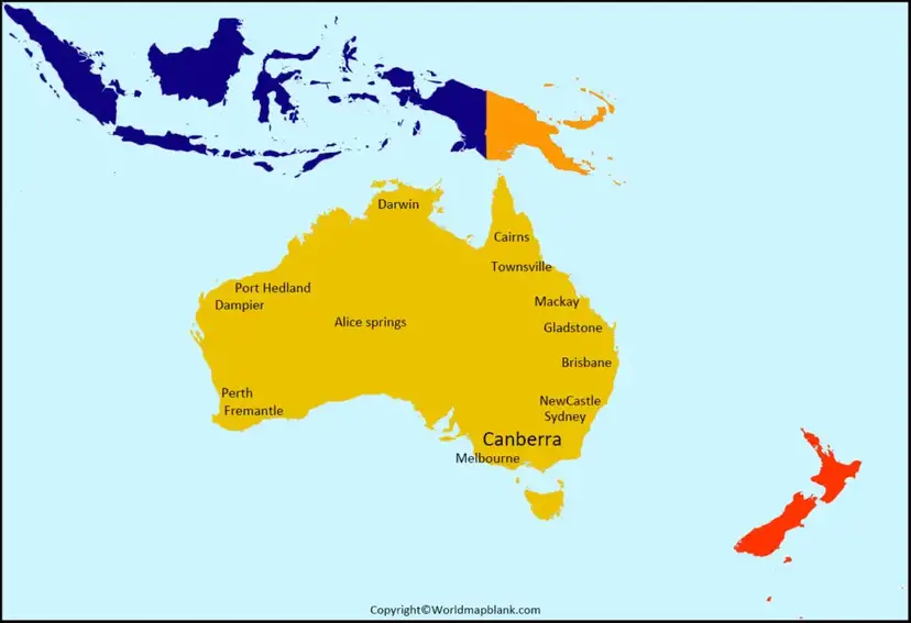 Printable Australia Political Map