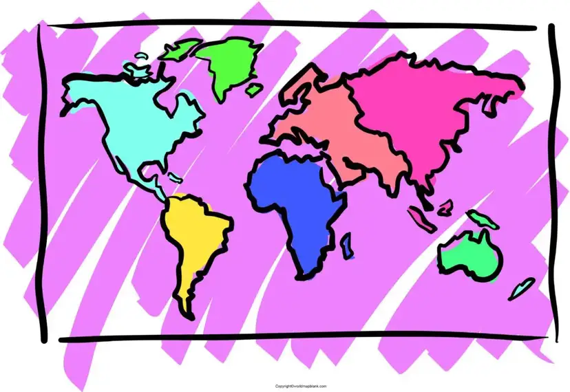 Printable World Map Clipart