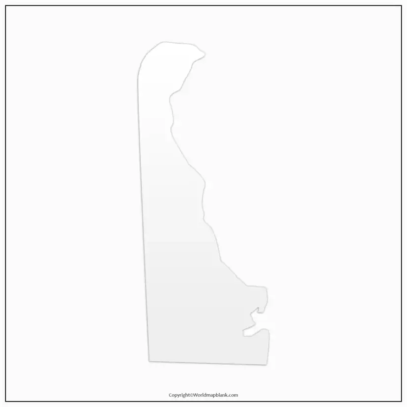 Printable Blank Delaware Map