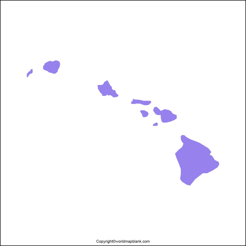Printable Blank Hawaii Map