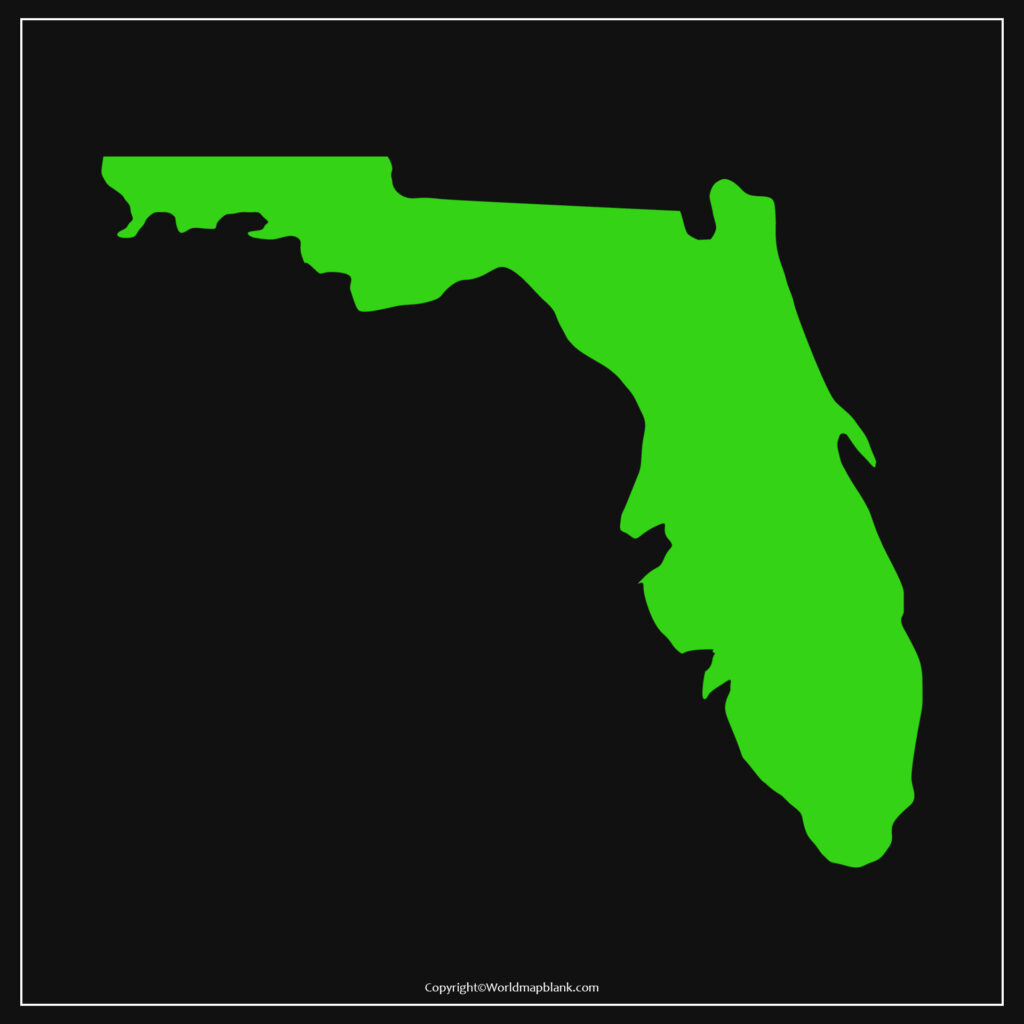 Printable Blank Map of Florida