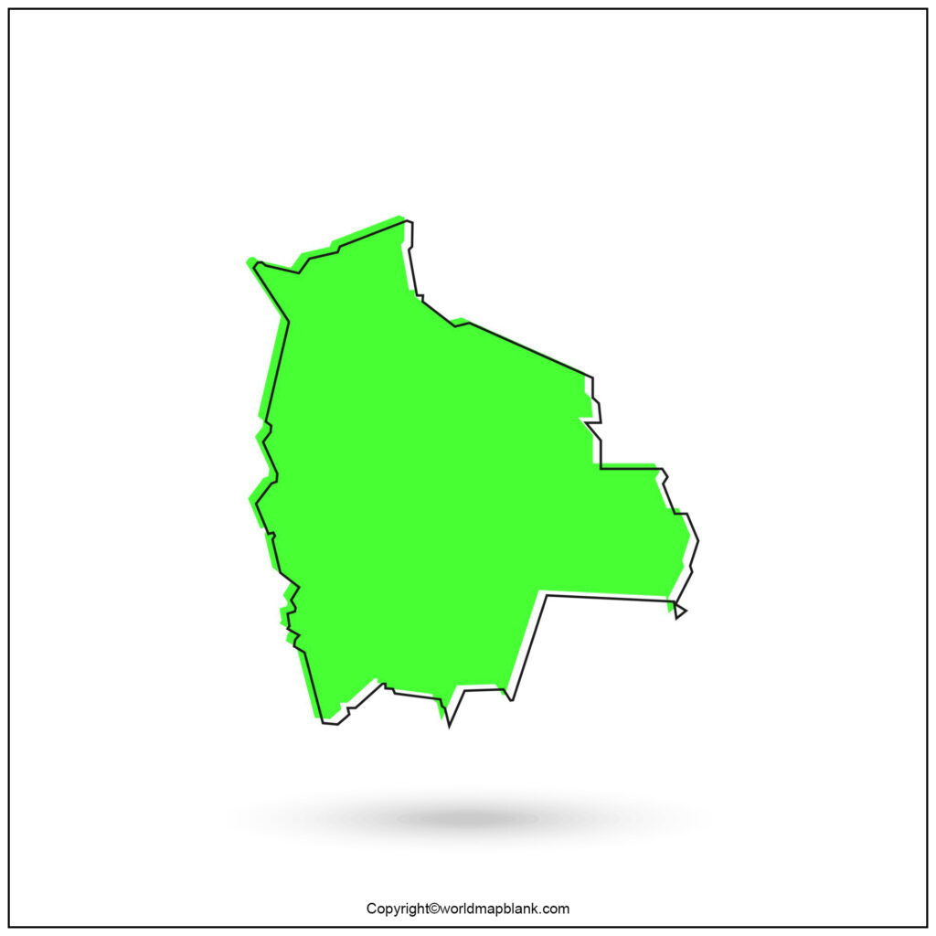 Printable Map of Bolivia